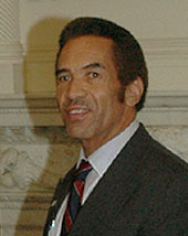 Botswana President Ian Khama whose government has been criticised for human rights abuses.