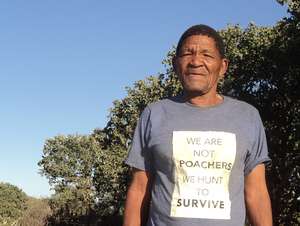 Bushman leader Roy Sesana has appealed to Prince William to acknowledge that the Bushmen are hunters not poachers.