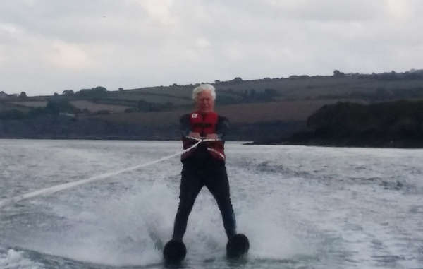 Robin Hanbury-Tenison will attempt to break a world record by becoming the oldest person to water-ski the English Channel at age 79.