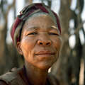 Kuwe Belesa, Metsiamenong, Central Kalahari Game Reserve, Botswana. &copy; Dominick Tyler/Survival