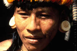 Waorani man, Ecuador