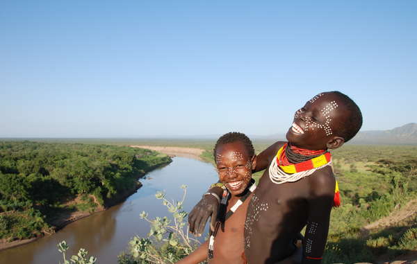 The Gibe III dam threatens the livelihoods of 200,000 Lower Omo tribal people, including the Karo.