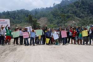 The Penan's blockade of the Murum dam road began on 26th September.