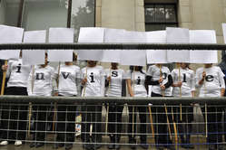 Survival protests at the plight of the Dongria Kondh at the High Commission of India in London.