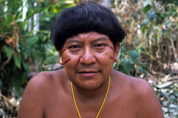 Davi Kopenawa ist Yanomami-Schamane und -Sprecher. © <b>Fiona Watson</b>/Survival - davi_article