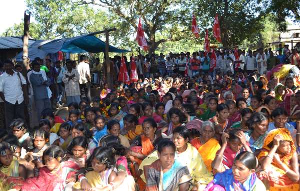 Thousands marched to voice their continued opposition to plans to mine the Niyamgiri Hills.