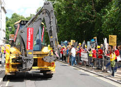 Protest at the Vedanta AGM 2009.