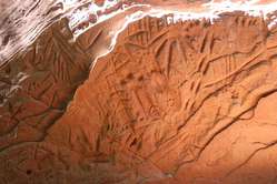 Cave markings found at the dig site.