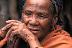 Femme bushman, Réserve du Kalahari, Botswana, 2004.