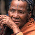 Bushman woman, CKGR, Botswana 2004
 &copy; Stephen Corry/Survival