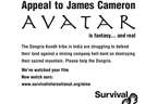 Tribal people appeal to James Cameron