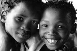 Bosjesman kinderen, Zuid Afrika