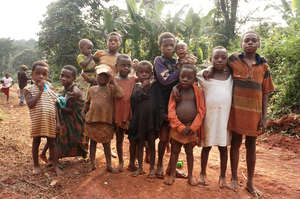 Baka children suffer protein deficiencies because over-hunting in their forest has made it difficult for the tribe to find game.