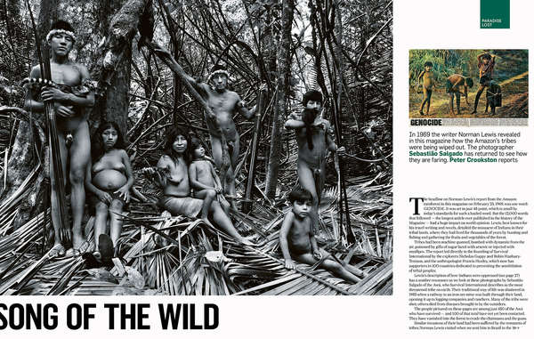 The pieces in the Sunday Times Magazine and Vanity Fair are both illustrated with images by world-renowned photographer Sebastião Salgado.