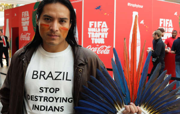 Nixiwaka Yawanawá protested against Brazil’s attack on Indians' hard-won land rights.