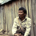 Ayoreo-Totobiegosode man at New Tribes Mission Camp 8 years after being brought in from the forest, Paraguay. &copy; Survival International