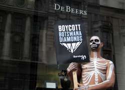 Survival is calling for a boycott of Botswana diamonds
until the Bushmen are allowed water.