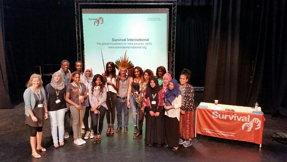 Nixiwaka with students from BSix Sixth Form College, London. 