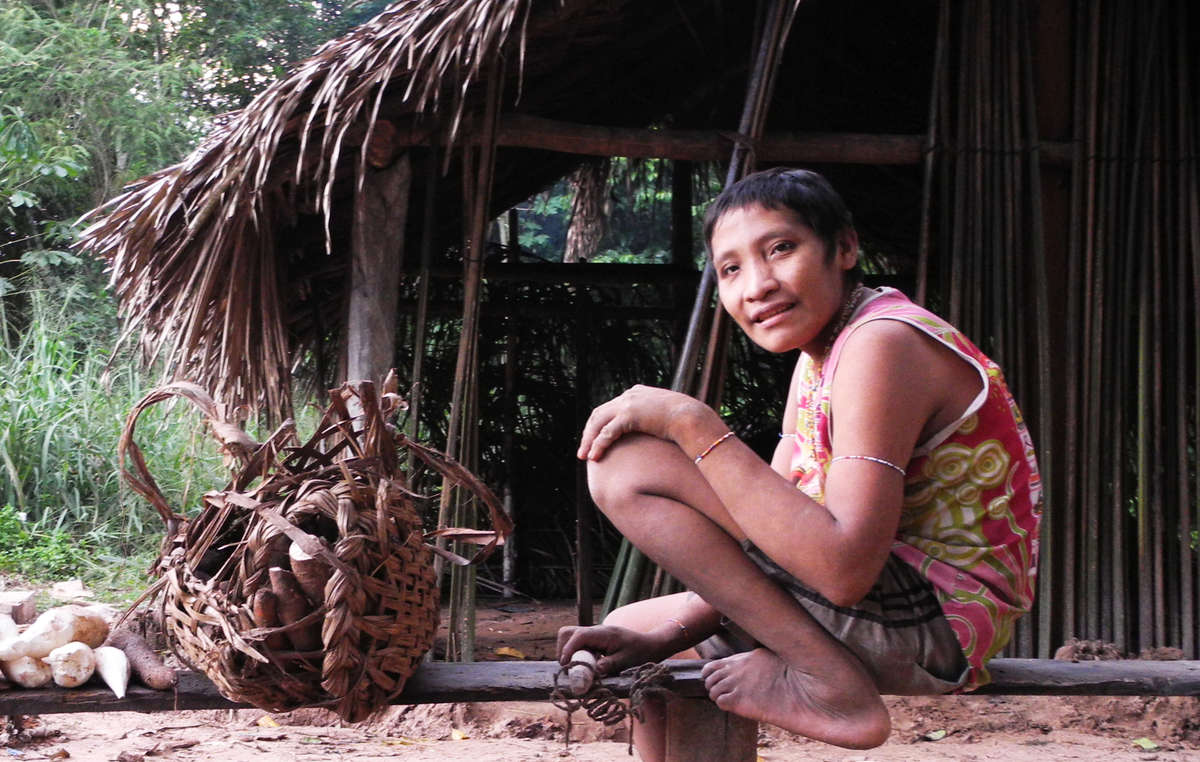 Irahoa Awá and his family were forced out of their forest home after being surrounded by loggers.