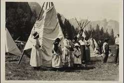 Awahneechee Indians were tolerated inside Yosemite for a few decades but had to pretend to be Plains Indians for tourists in Yosemite, 1916-29.