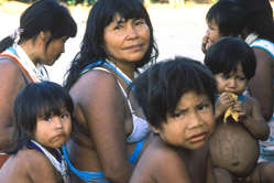 Marubo woman & children, Javari Valley, Brazil