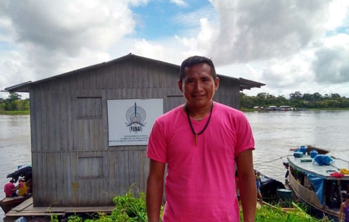 Paulo Marubo, líder da organização indígena Univaja, na Fronteira Isolada Amazônica.