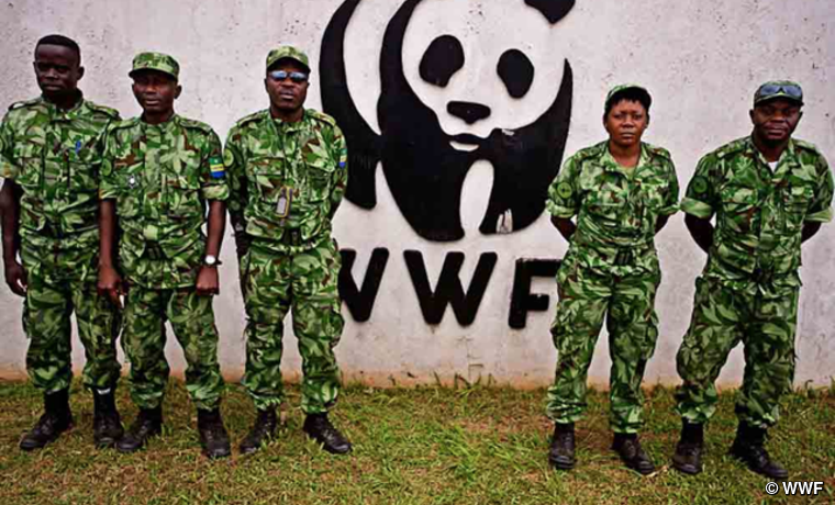 Durch den WWF finanzierte Parkranger in Gabun.