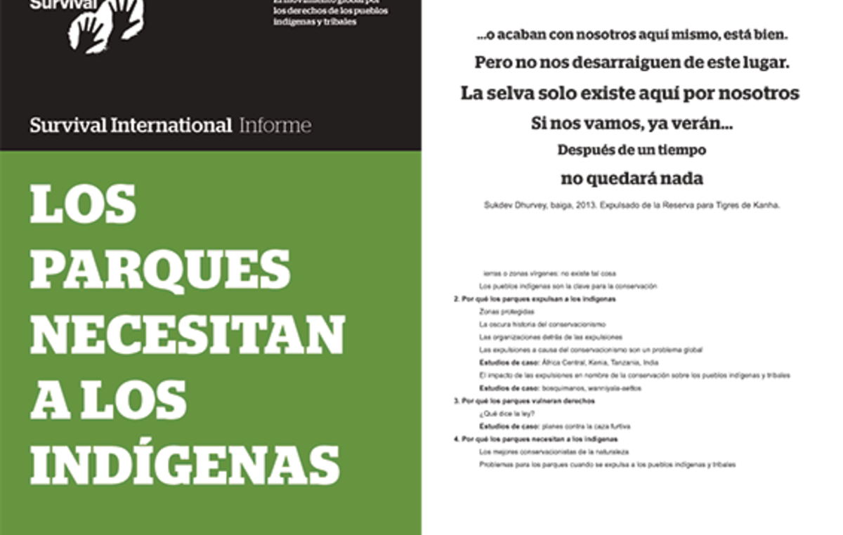 Informe de Survival International 'Los parques necesitan a los indígenas'.