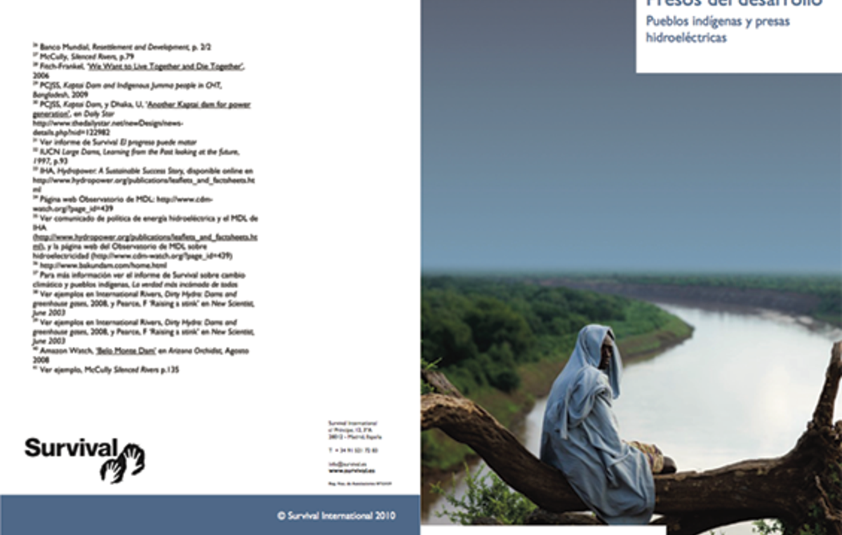 Informe de Survival International 'Presos del desarrollo'.