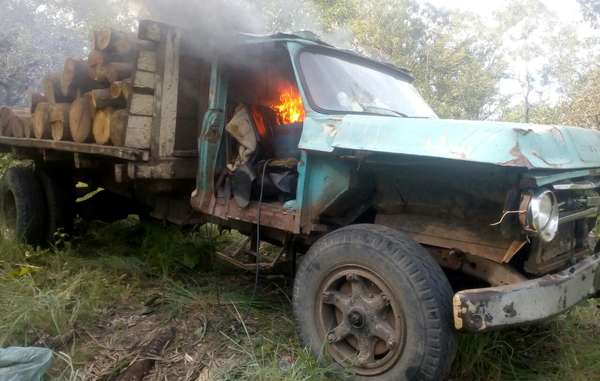 The Guardians of the Amazon recently destroyed a logging truck they discovered in their territory.