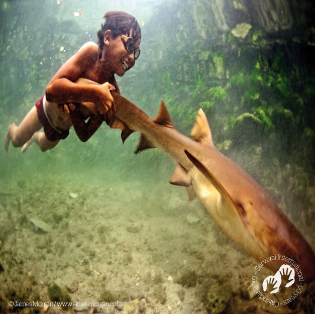 Bajau boy, Malaysia. Survival Calendar 2019, March.

Tribal peoples understand the natural world and are expert conservationists. They have a unique understanding of sustainable living. 