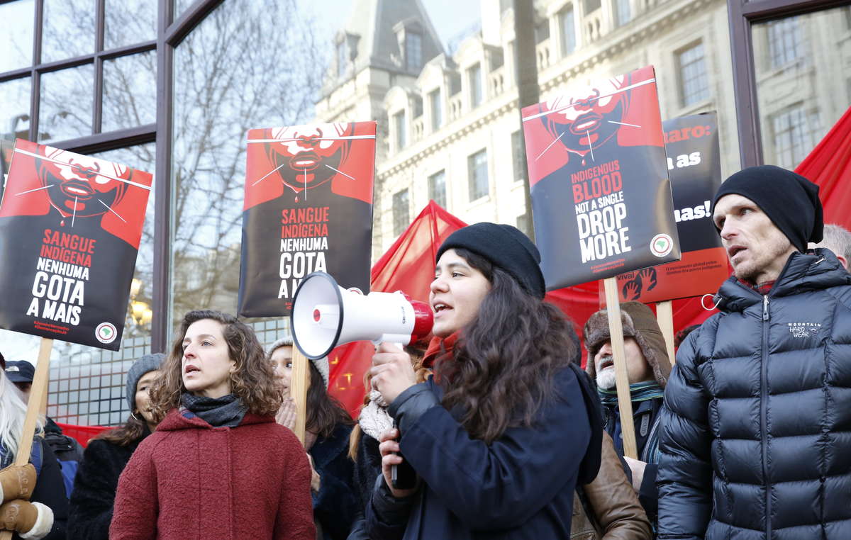 Protesta en Londres contra Bolsonaro – 31 de enero de 2019.