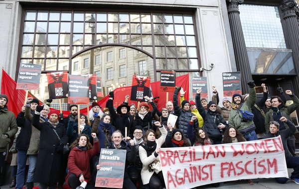 Protesta en Londres, Inglaterra.