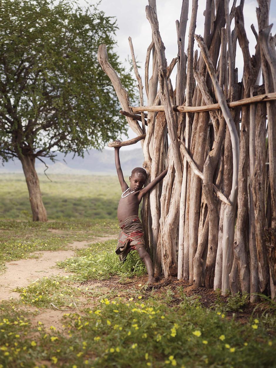 The Karo live on the Eastern side of the Omo River. The Nyangatom live on the other side, a tribe that has raided Karo land many times in the past.

_This picture is "available as a greetings card":http://shop.survivalinternational.org/products/joey-l-greetings-cards, with all profits going to Survival's campaigns._