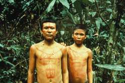 Nukak men photographed in 1991, Colombia