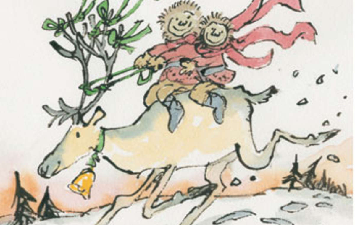 Quentin Blake's 2008 Christmas card design for Survival.