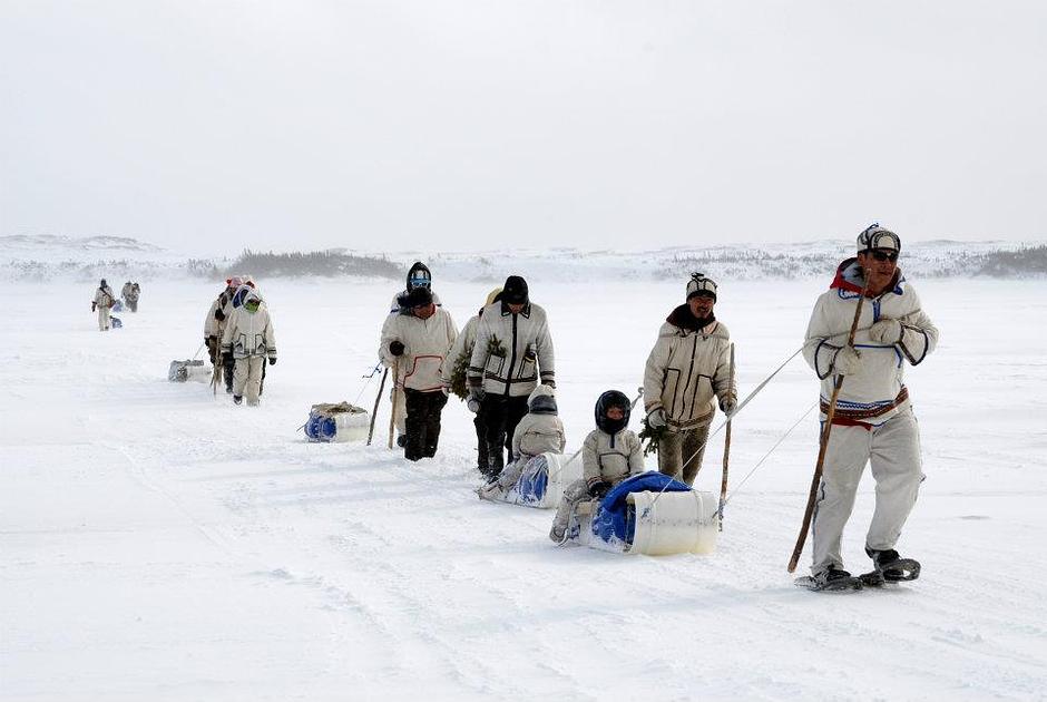 Over the course of three years, Giant walked almost 4,000 kms.  By early 2012, he had inspired walkers from communities across Quebec and Labrador to join him for the final leg of his journey.

His aim was to raise awareness of his people's escalating diabetes problem, and reconnect young Innu to _nutshimit_ (the country). 

Approximately 15% of his community is thought to have the condition; the result of obesity, alcoholism, poor diet and inactivity. _Imagine, in ten years' time the whole community could have diabetes_, said Giant. _Everyone could be losing limbs_.