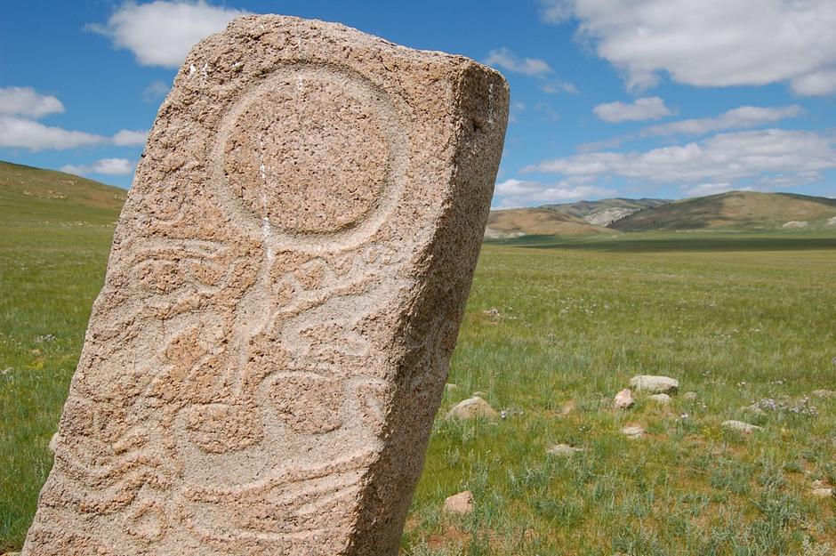 Although Santa Claus has become associated with reindeer flying through the winter sky, deer have actually been associated with flying for millennia. 

In Mongolia, more than 500 standing stones known as 'deer stones' - some up to 3,000 years old - are carved with depictions of flying deer and flowing antlers.  