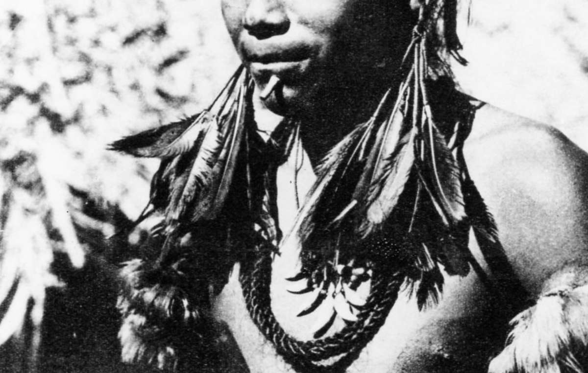 Umutima shaman, Brazil, 1957. In 1969, most of the Umutima were wiped out by a flu epidemic.
