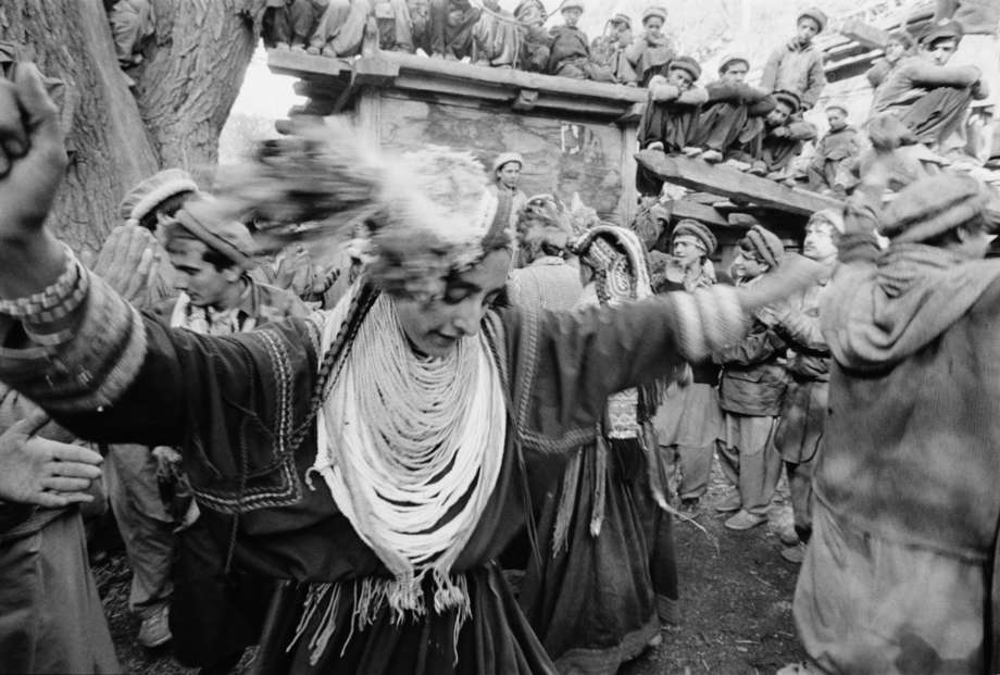 Dance is one vibrant expression of tribal peoples' spiritual beliefs.  

In the narrow valleys of the Hindu Kush in Pakistan, the Kalash people celebrate the winter solstice with the festival of _choimus_.  

Girls wearing costumes decorated with cowrie shells, and necklaces made from apricot kernels, dance around bonfires singing hymns to the spirit of _Balomain_ and offer seasonal foods to their ancestors. 
 