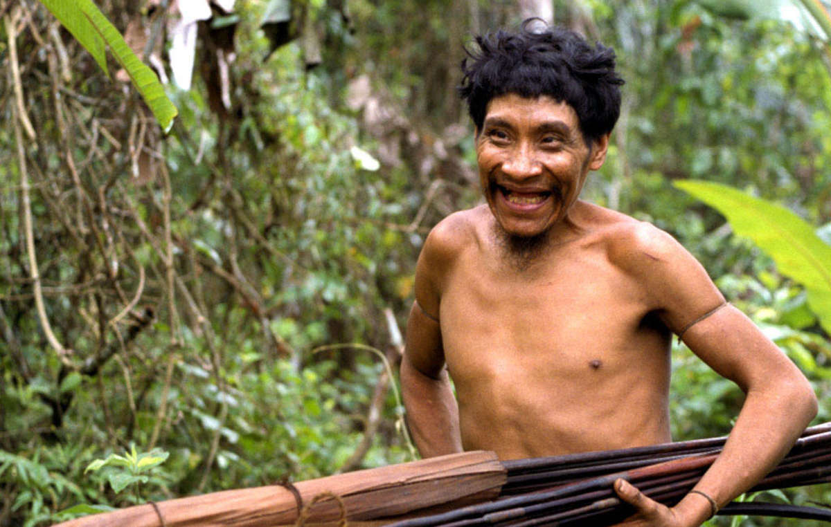 Karapiru, un Awá qui a survécu au massacre de sa famille.