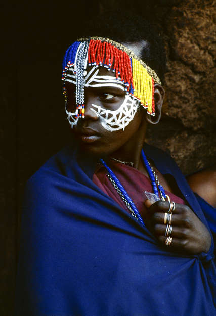 The Maasai have no chiefs, although each village has a _Laibon_, or spiritual leader.

They worship the god, _Engai_, and refer to the volcano that rises from the floor of the Great Rift Valley as _Ol Doinyo Lengai_ - the mountain of God.  

They say the cooled white lava on its flank is the beard of Engai himself.   

