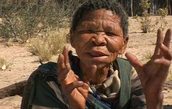 Bushman woman Xoroxloo Duxee from the Metsiamenong community, died of dehydration and starvation in 2005 after the government blockaded the reserve and armed guards prevented her people from hunting, gathering or obtaining water, Botswana.