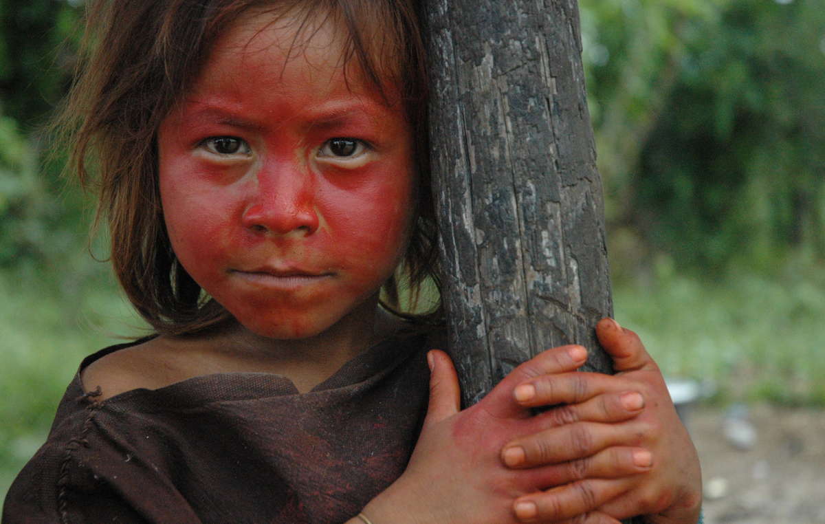 Ashéninka girl in south-east Peru