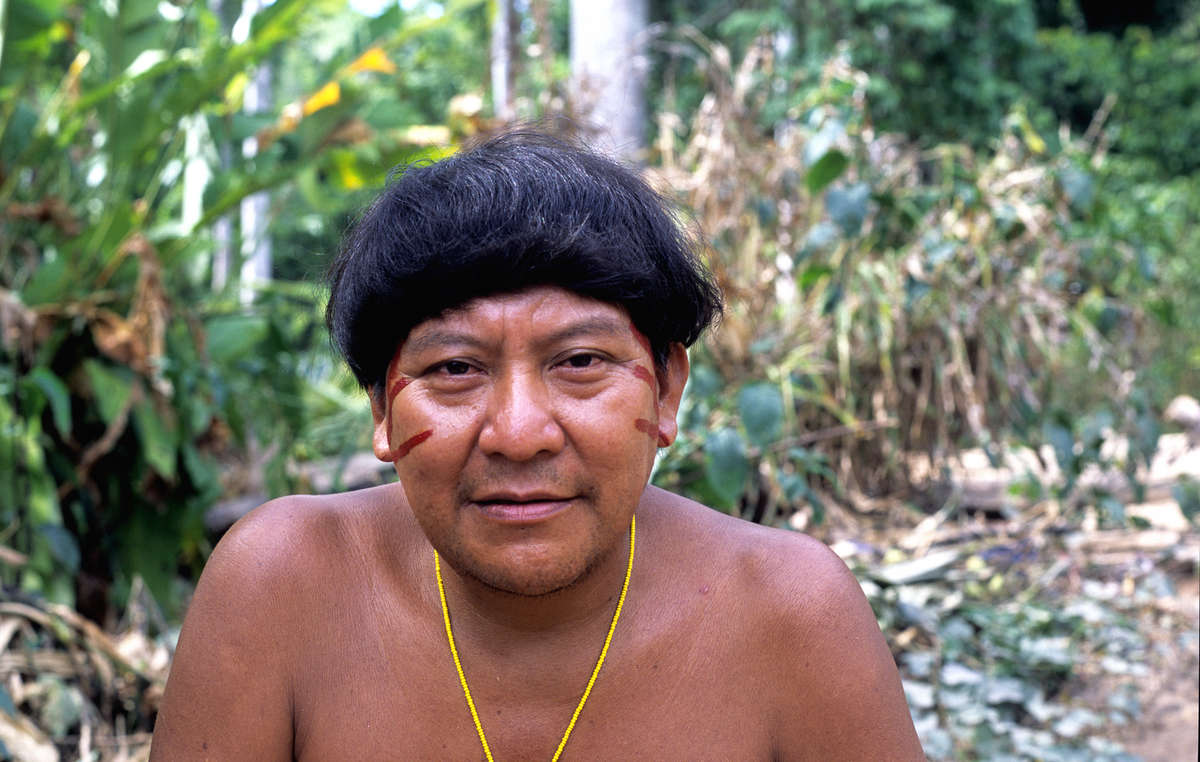 Yanomami shaman and spokesman, Davi Kopenawa. Illegal mining is putting the Yanomami's lives at risk.