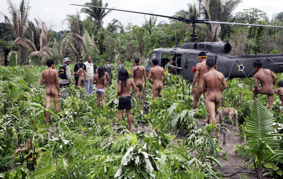 The Brazilian government sent helicopters, vehicles and a ground squad of hundreds of agents to remove illegal invaders from the Awá's forest.