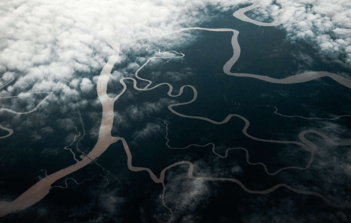 Aerial view of the Sarawak rainforest, Malaysia