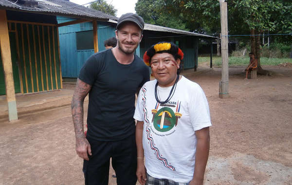 Beckham and Davi talked about the problems that the Yanomami face, especially the illegal gold-mining on their land.