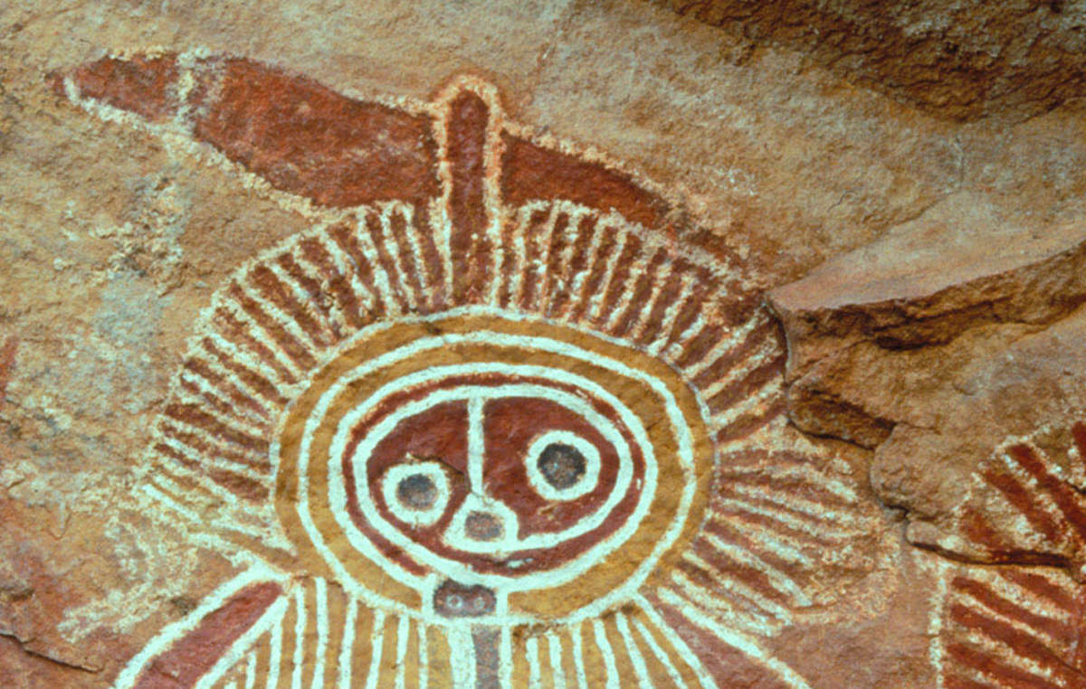 Aboriginal cave art, Australia.