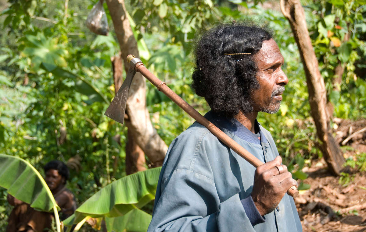 Dongria Kondh man, Niyamgiri, Orissa